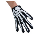 Gants de Squelette Adulte Noir & Blanc - Déguisement squelette enfant halloween the duck