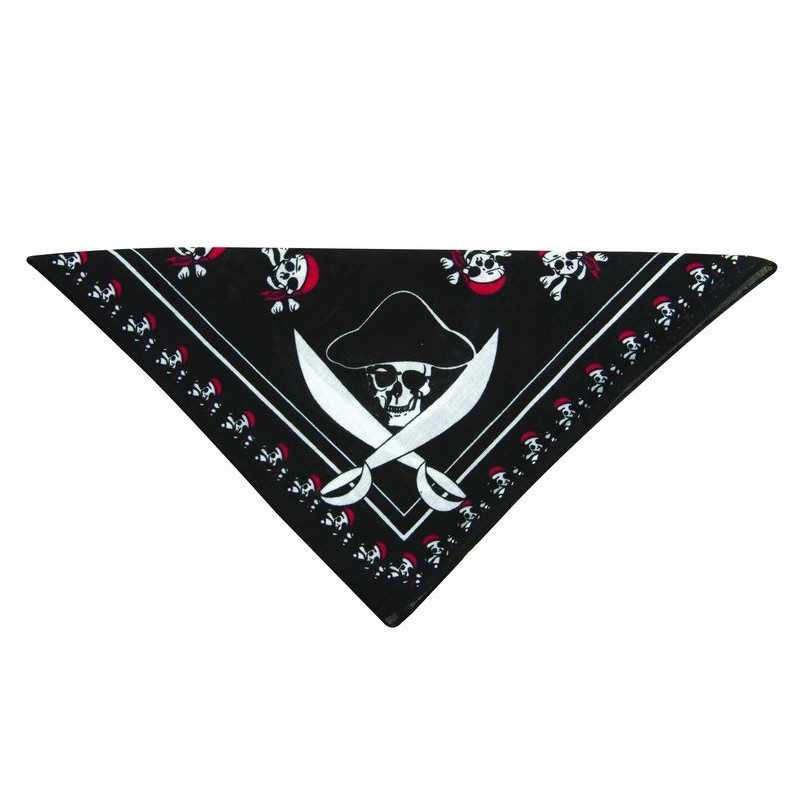 Bandana de Pirate Adulte noir - Déguisement pirate adulte carnaval the duck