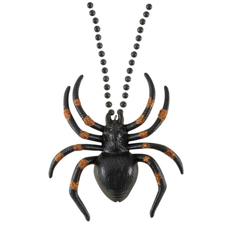 Collier Araignée Géant 11cm - Déguisement Sorcière femme halloween the duck