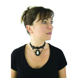 Collier Ras de Cou Gothique avec Camée - Déguisement vampire femme halloween the duck