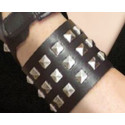 Bracelet de Punk Adulte Noir - Déguisement punk adulte carnaval the duck