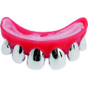 Dentier Dents en Argent - Déguisement vampire adulte halloween the duck