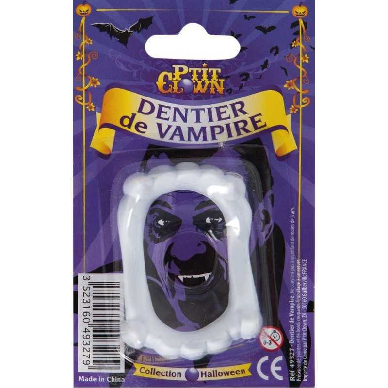 Dentier de Vampire Blanc Eco Adulte - Déguisement vampire adulte halloween the duck