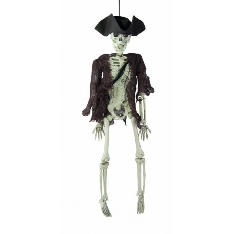 Squelette de Pirate 40cm - Décoration halloween pirate squelette the duck