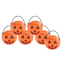 Mini-Pots Citrouille Orange Lot de 6 - Décoration halloween citrouille the duck