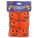 Mini-Pots Citrouille Orange Lot de 6 - Décoration halloween citrouille the duck