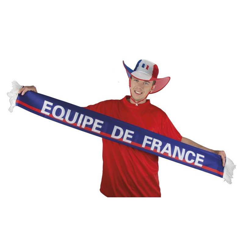 Echarpe de Supporter France Bleu Blanc Rouge Adulte - Déguisement supporter france the duck