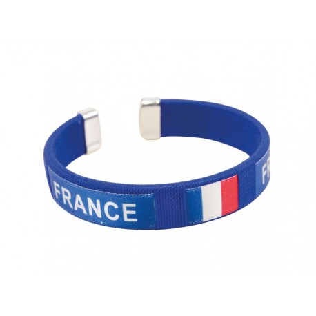 Bracelet France rigide Adulte - Déguisement supporter française the duck