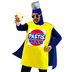 Déguisement de Pastis Man Bleu & Jaune Adulte