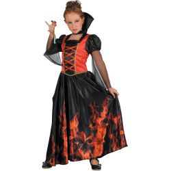 Déguisement de Vampire Enflammé Fille - Costume vampire enfant halloween the duck