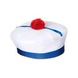 Chapeau de Marin Bleu & Blanc Adulte - Costume marin carnaval the duck