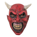 Masque de Diable Rouge Latex Adulte - Déguisement diable halloween the duck