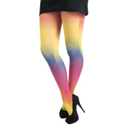 Collants Arc en Ciel Multicolore Femme - Déguisement hippie année 60 the duck