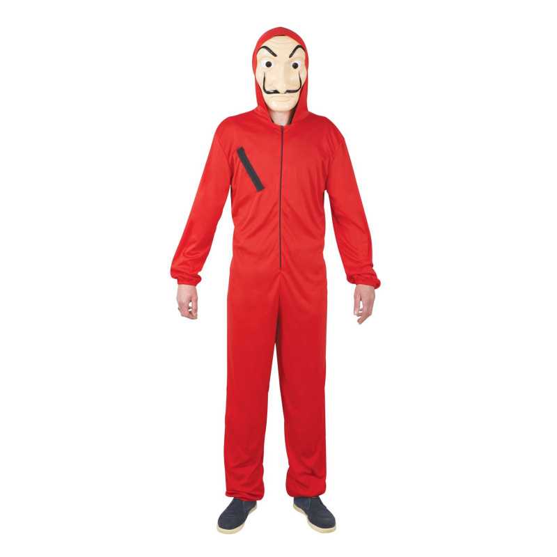 Déguisement Adulte Homme Bandit Braqueur Rouge, costume pas cher - Badaboum