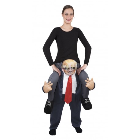 Déguisement de Trump assis dessus Carry Me Adulte - Costume trump humoristique the duck