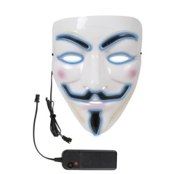 Masque d'Anonymous Lumineux LED Adulte