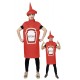 Costume de Pot de Ketchup Rouge Adulte - Déguisement humoristique carnaval the duck