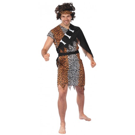 costume d'Homme des Cavernes Adulte - déguisement homme préhistorique carnaval the duck