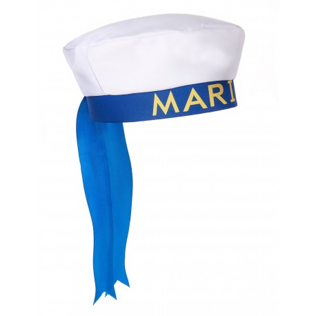 Chapeau de Marin à bandeau bleu Adulte - Déguisement marin chapeau the duck