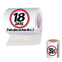 Papier Toilette WC 18ans "J'suis plus un trou du c..!"