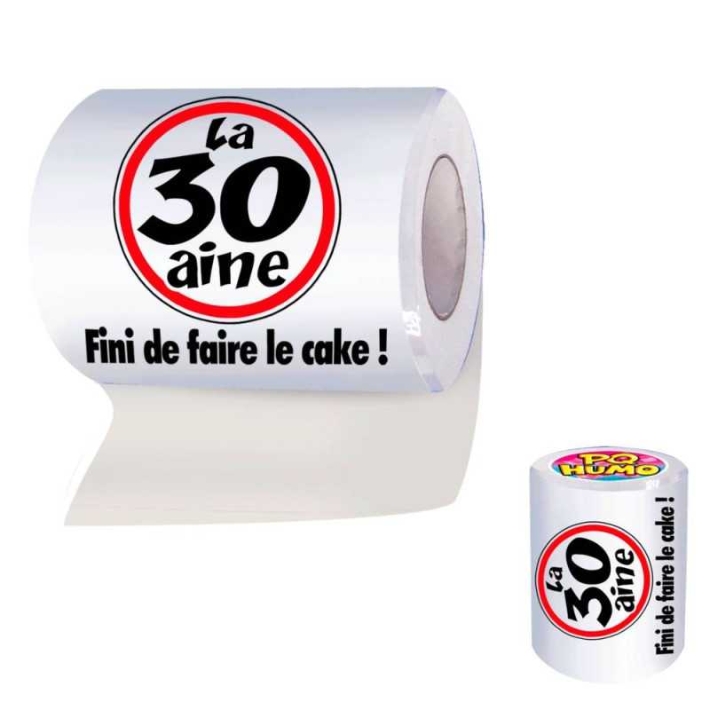 Papier Toilette WC 30aine "Fini de faire le cake !" - Cadeau humoristique anniversaire the duck